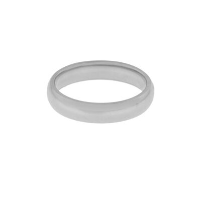 Ring basic round large - size 17 - silver