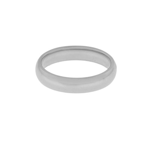 Ring basic round large - size 18 - silver