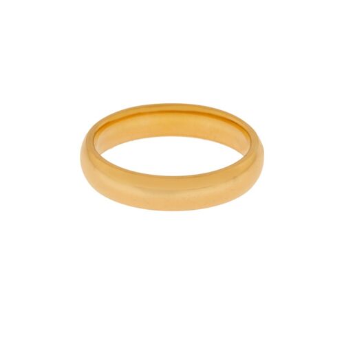 Ring basic round large - size 16 - gold