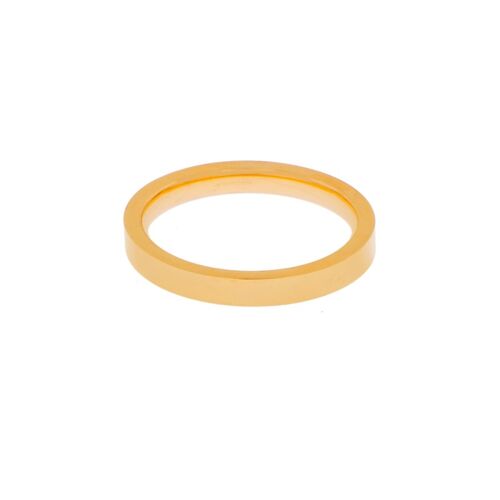 Ring basic square large - size 16 - gold