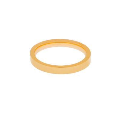 ANILLO BASIC CUADRADO GRANDE - TALLA 19 - ORO