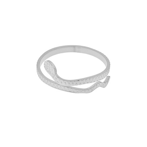 Ring fine snake - one size - silver
