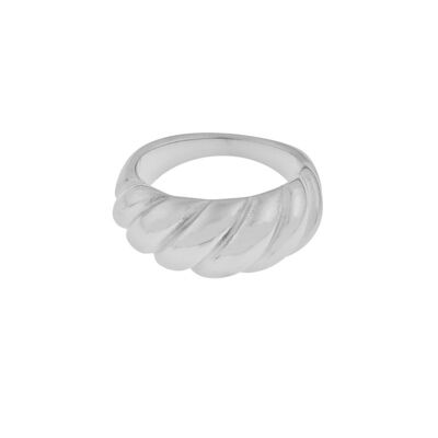 ANILLO CROISSANT DE SELLO - TALLA 16 - PLATA