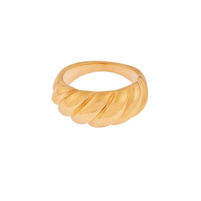 Ring signet croissant - size 17 - gold