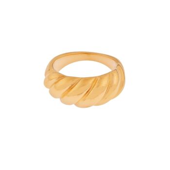 BAGUE SIGNET CROISSANT - TAILLE 18 - OR