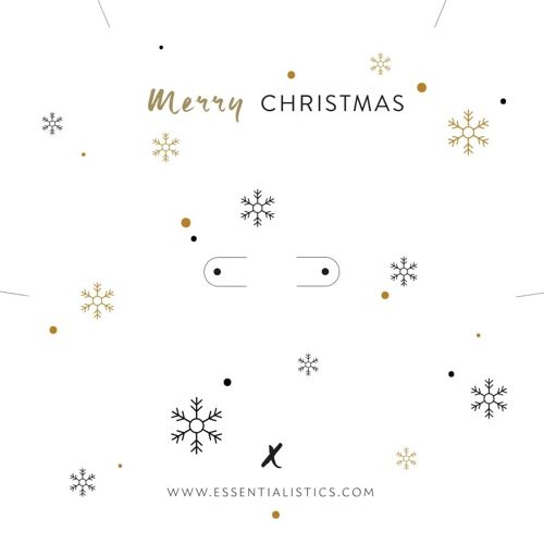 Jewellery card "merry christmas" with snowflakes