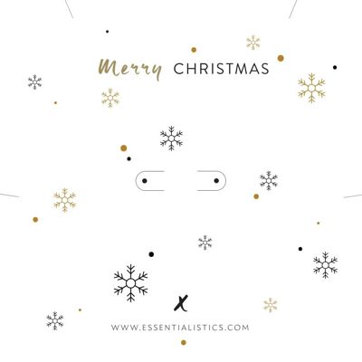 Jewellery card "merry christmas" with snowflakes