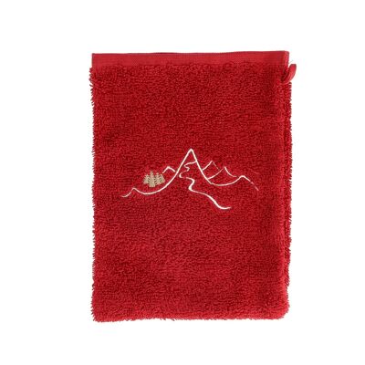 Gant de toilette new mountain rouge