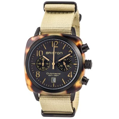 Clubmaster Classic Chrono acetate mat safari cadran noir