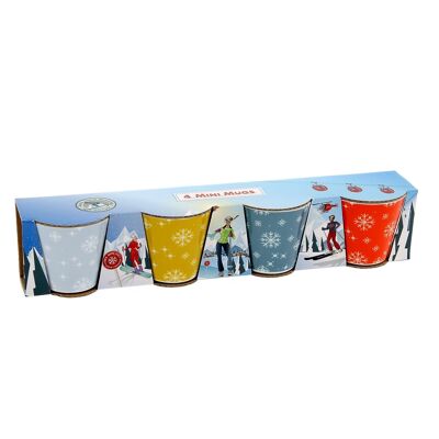 Set 4 mini mugs Néo Flocons