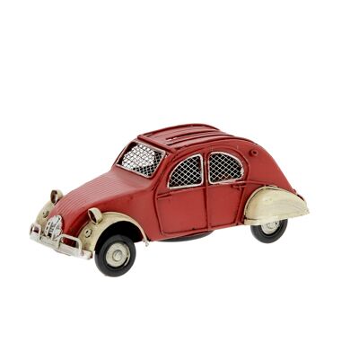 Tirelire 2CV bicolore rouge et crème