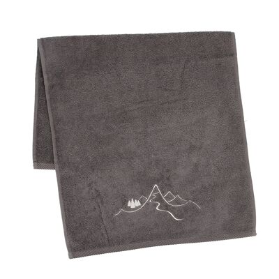 Serviette new mountain gris 90x50 cm