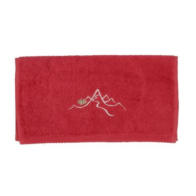 Serviette invité new mountain rouge 50x30cm