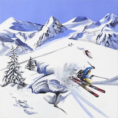 Tableau ski fun 60x60cm