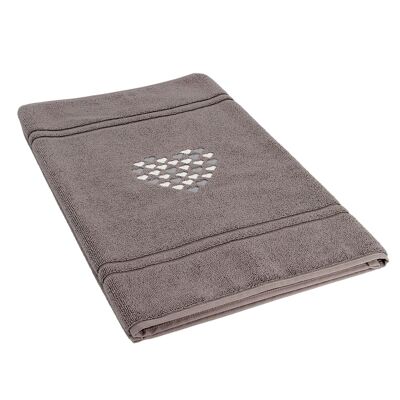 Tapis de bain new coeur gris 90x50cm