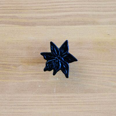 Bouton de porte edelweiss noir