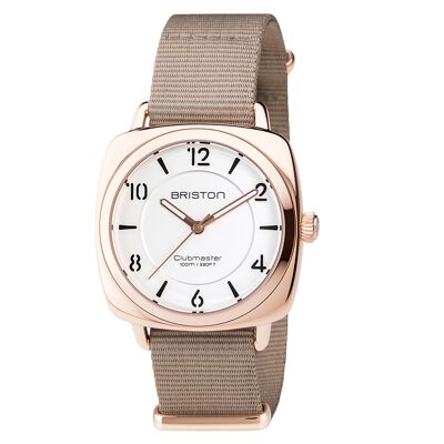 Clubmaster Chic PVD or rose cadran blanc