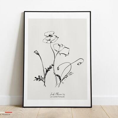 Affiche Ink Flower No.3 -42x59,4cm