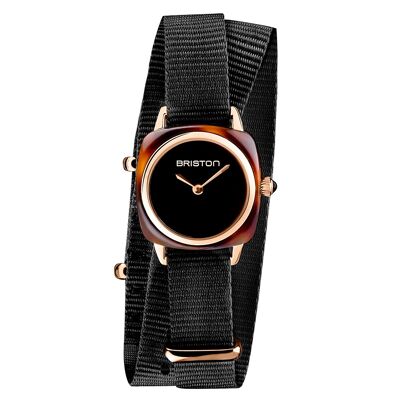 Clubmaster Lady acetate PVD or rose cadran noir