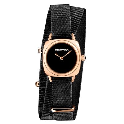 Clubmaster Lady PVD or rose cadran noir