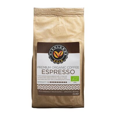 (Biologique) Highlands Gold Espresso (250g de grains)