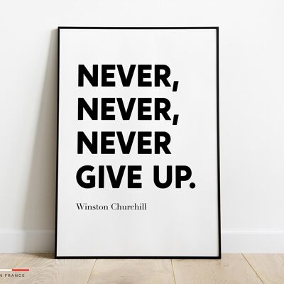Affiche Never give up
