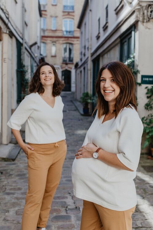 T-shirt grossesse et allaitement Bruxelles écru