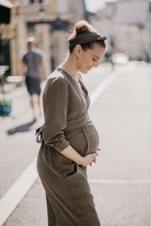 Combinaison grossesse et allaitement Alba kaki