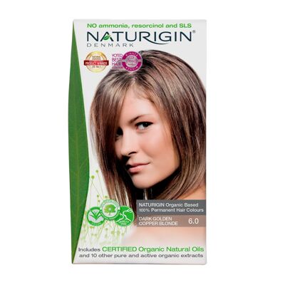 NATURIGIN Coloration Cheveux Blond Foncé Doré Cuivré 6.0