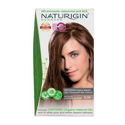 NATURIGIN Coloration Cheveux Blond Cuivré Moyen 6.34