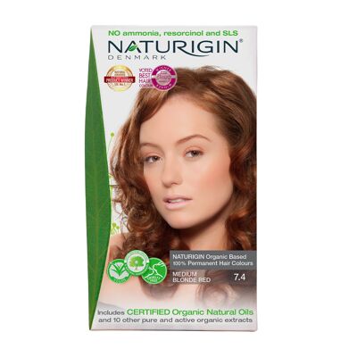 NATURIGIN Hair Colour Medium Blonde Red 7.4