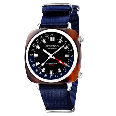 Clubmaster Traveller GMT acetate cadran bleu