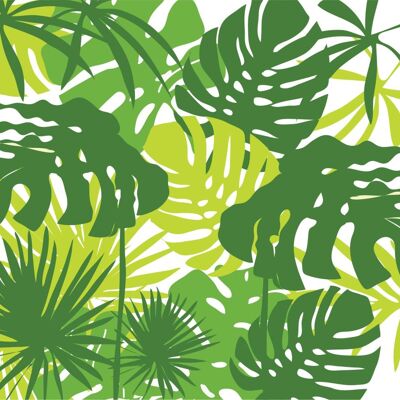 paquete 20 servilletas tropical papel verde small