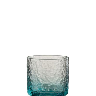 copa licor irregular vidrio azul