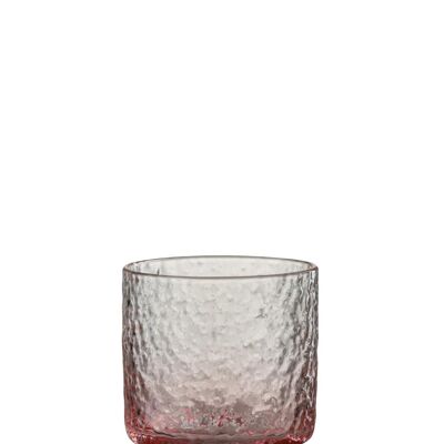 copa licor irregular vidrio rosa