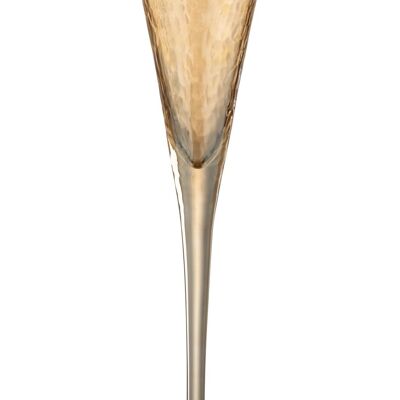 flauta champan irregular cristal ambar
