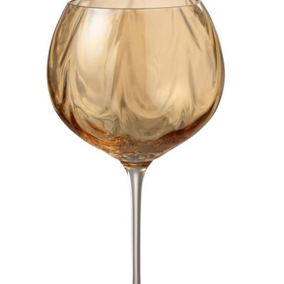 copa de vino irregular cristal ambar