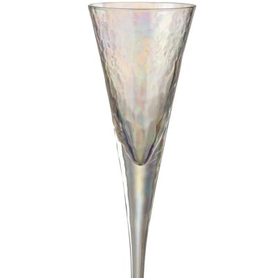 flauta champan irregular cristal transparente