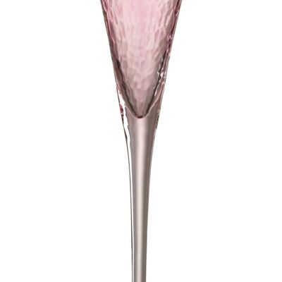 flauta champan irregular cristal rosa