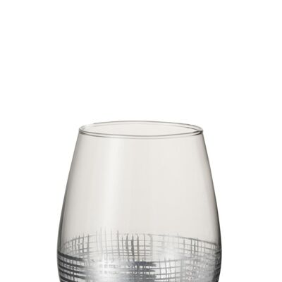 vaso alambrado bola cristal plata/transparente