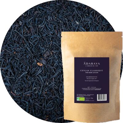 Confezione da 100 g di tè nero classico Ceylon biologico