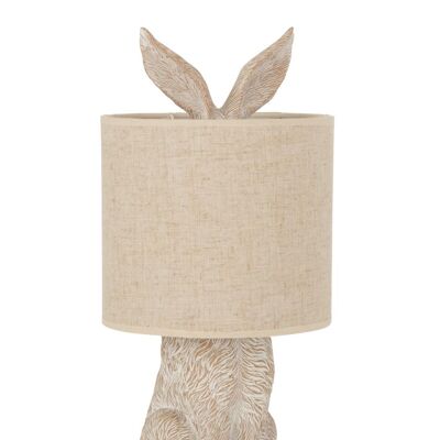 lampara conejo cemento/textil beige/beige