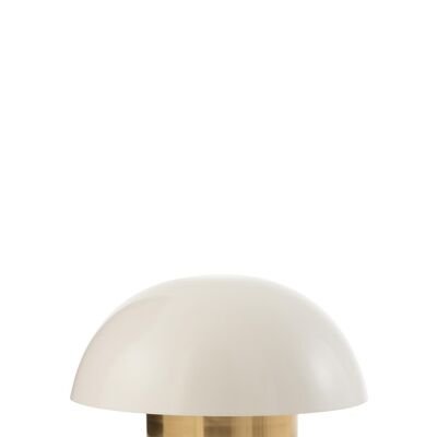 lámpara hongo hierro blanco/oro small