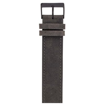 Bracelet PVD cuir vintage noir