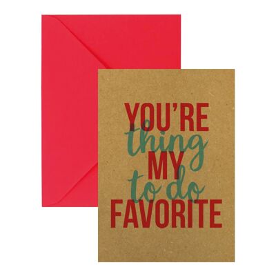 Card + envelope You're my favorite