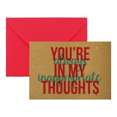 Card + envelope You're in my thoughts