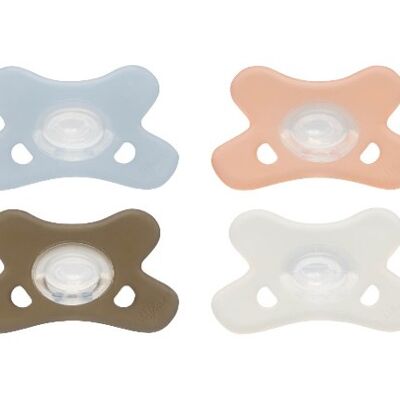 Set of 2 silicone pacifiers 0-6 months