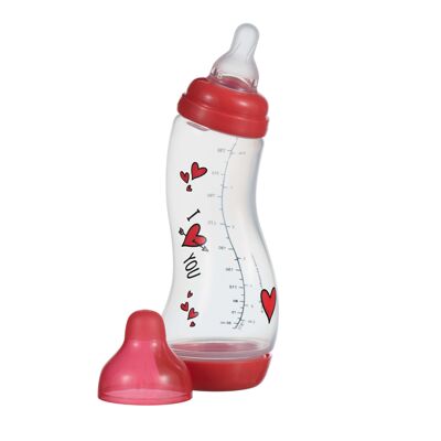 Baby bottle -S - wide neck 250 ml I love