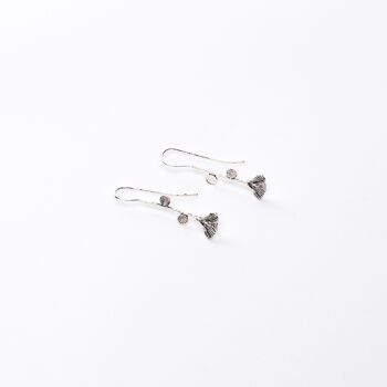 Boucles d'oreilles feuille d'argent 3