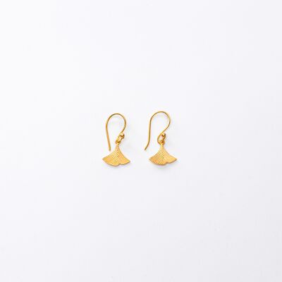 Gold Mini Blatt Ohrringe